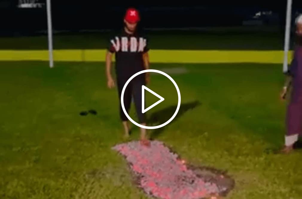 [Watch] Bangladesh's Mohammad Naim Performs Fire-walking Stunt Before Asia Cup 2023